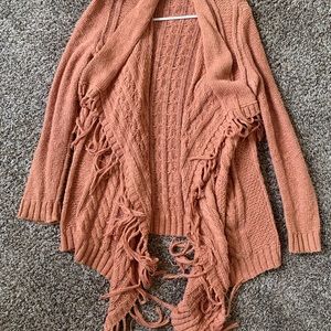 Forever 21 Rust Asymmetrical Cardigan